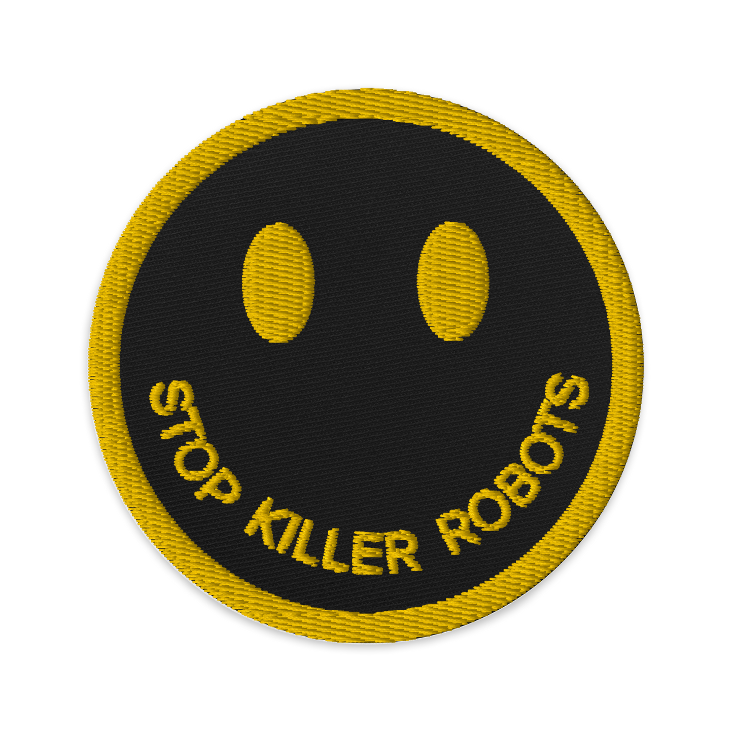 Stop Killer Robots Embroidered patch - :)