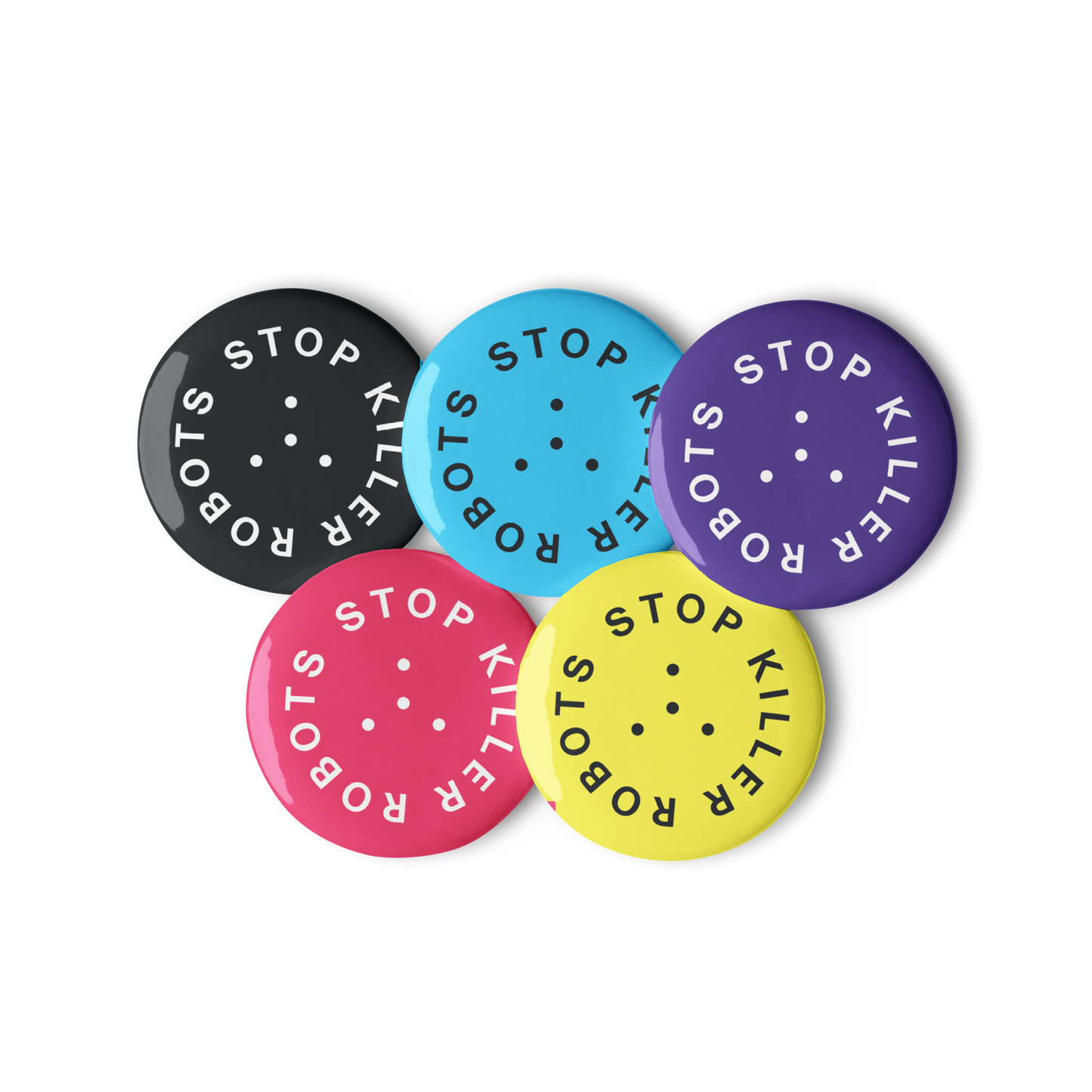 Colorful Pin Buttons- Set of 5