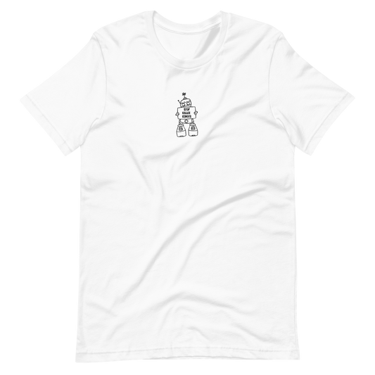 Stop Killer Robots Embroidered Robot T-shirt
