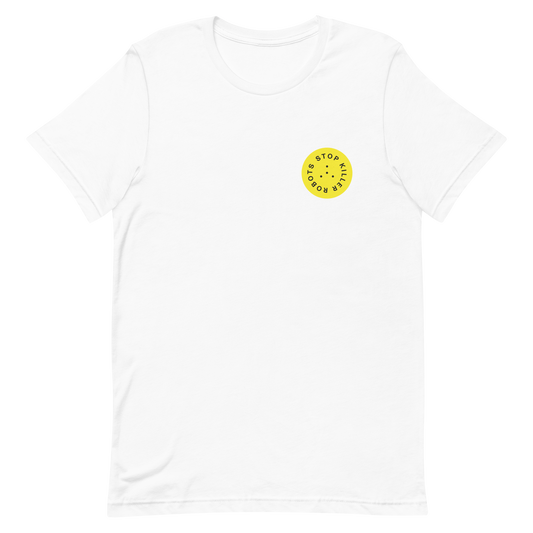 Stop Killer Robots T-shirt - Yellow